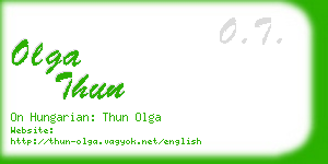 olga thun business card